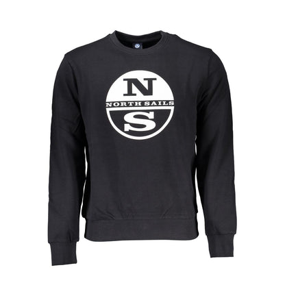 North Sails Black Cotton Men's Sweatshirt