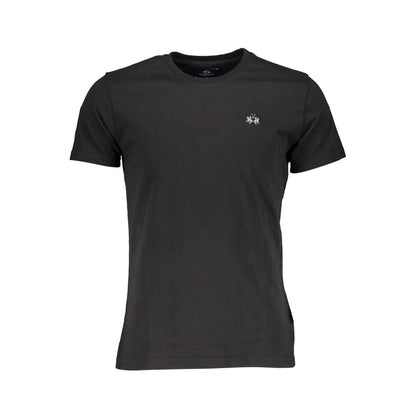 La Martina Black Cotton Men's T-Shirt