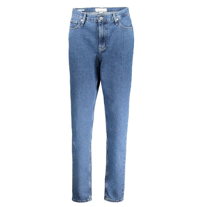 Calvin Klein Blue Cotton Mom Jeans Calvin Klein