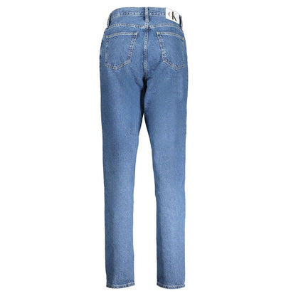 Calvin Klein Blue Cotton Mom Jeans Calvin Klein
