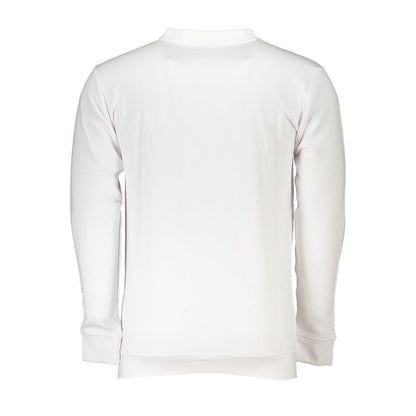 Cavalli Class White Cotton Men Sweatshirt