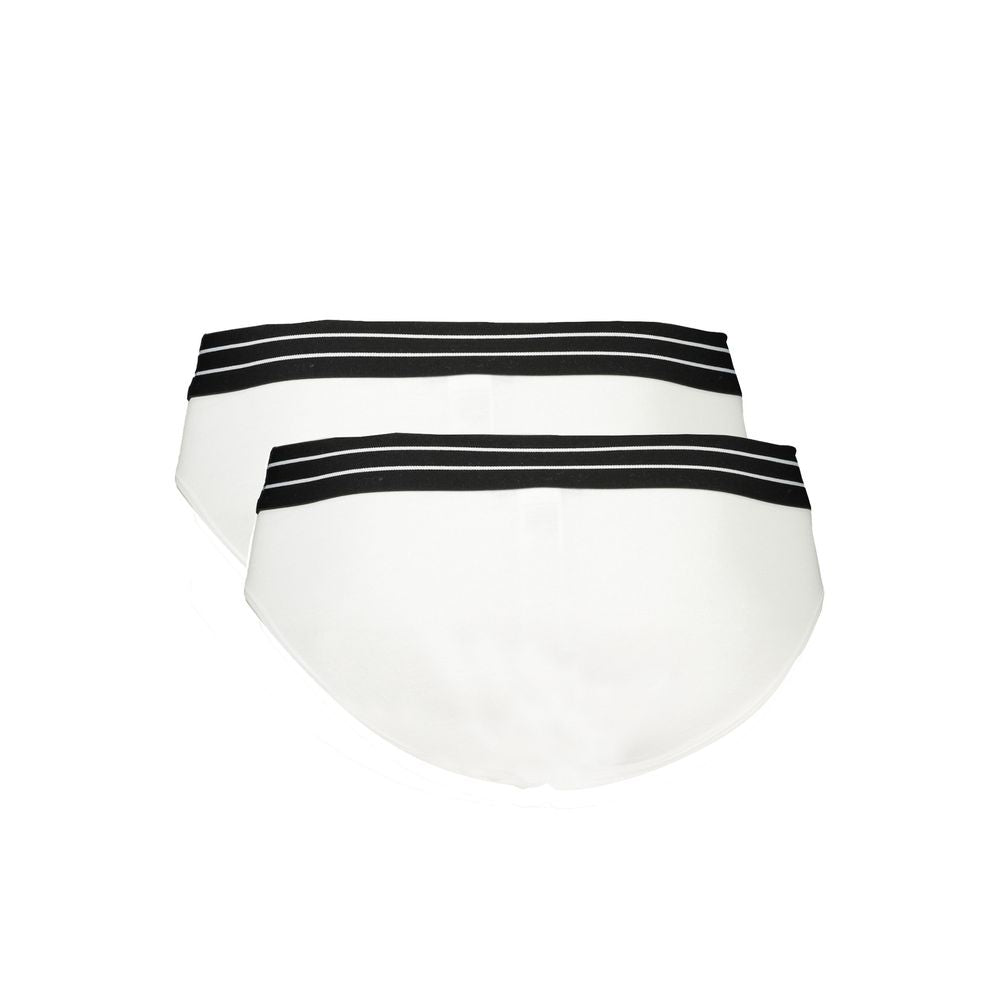 Cavalli Class White Cotton Briefs Cavalli Class