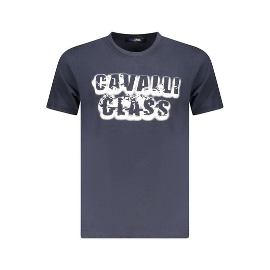 Cavalli Class Blu Cotton Men T-Shirt
