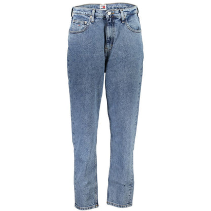 Tommy Hilfiger Blue Cotton Mom Jeans Tommy Hilfiger