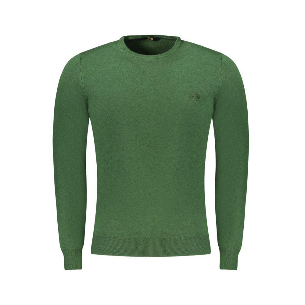 Cavalli Class Verde Viscose Men Sweater