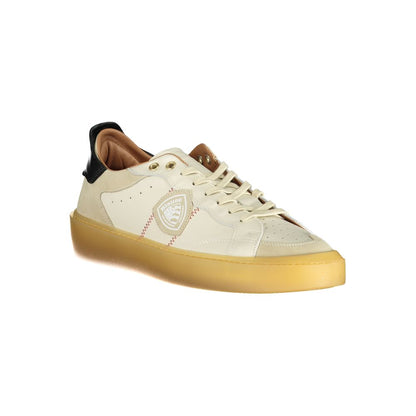 Blauer White Leather Men Sneaker 1728,67403481248,Blauer,EU40/US7,EU41/US8,EU42/US9,EU43/US10,EU44/US11,EU45/US12,Low Tops - Sneakers - Shoes,Men,New with tags,Shoes,Sneakers - Shoes,White