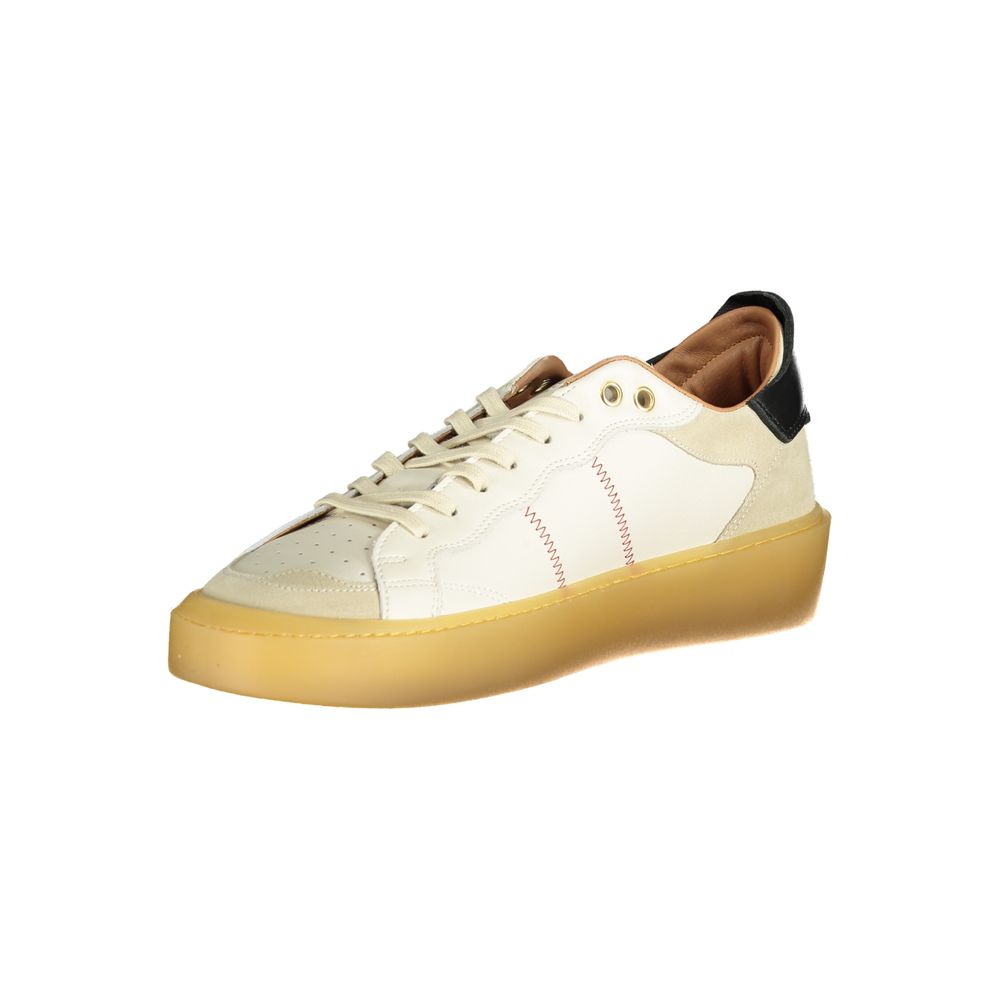 Blauer White Leather Men Sneaker 1728,67403481248,Blauer,EU40/US7,EU41/US8,EU42/US9,EU43/US10,EU44/US11,EU45/US12,Low Tops - Sneakers - Shoes,Men,New with tags,Shoes,Sneakers - Shoes,White