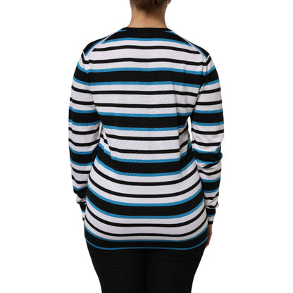 Dolce & Gabbana Multicolor Stripes Long Sleeves V-neck Top