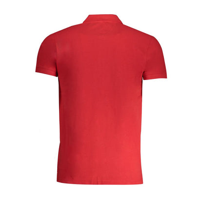 Cavalli Class Red Cotton Men Polo Shirt