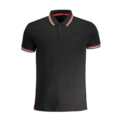 Cavalli Class Black Cotton Men's Polo Shirt