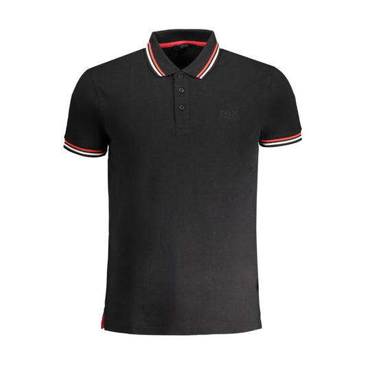 Cavalli Class Black Cotton Men's Polo Shirt
