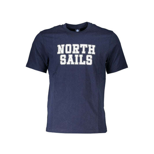 North Sails Blu Cotton Men T-Shirt