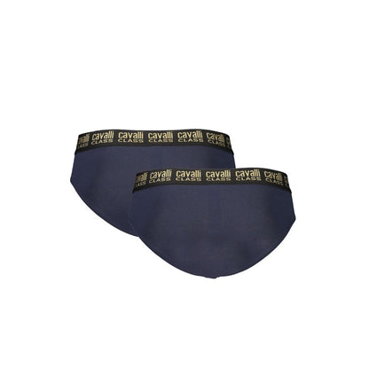 Cavalli Class Blue Cotton Briefs Cavalli Class