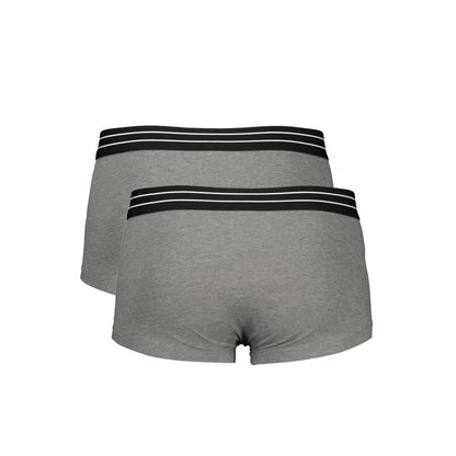 Cavalli Class Gray Cotton Boxers Cavalli Class