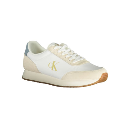 Calvin Klein White Polyester Men Sneaker 1728,67403481248,Athletic - Sneakers - Shoes,Calvin Klein,EU40/US7,EU44/US11,EU45/US12,Men,New with tags,Shoes,Sneakers - Shoes,White