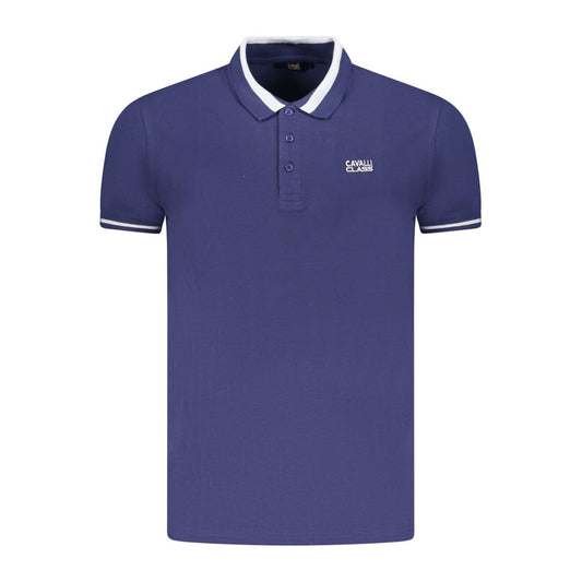 Cavalli Class Blu Cotton Men Polo