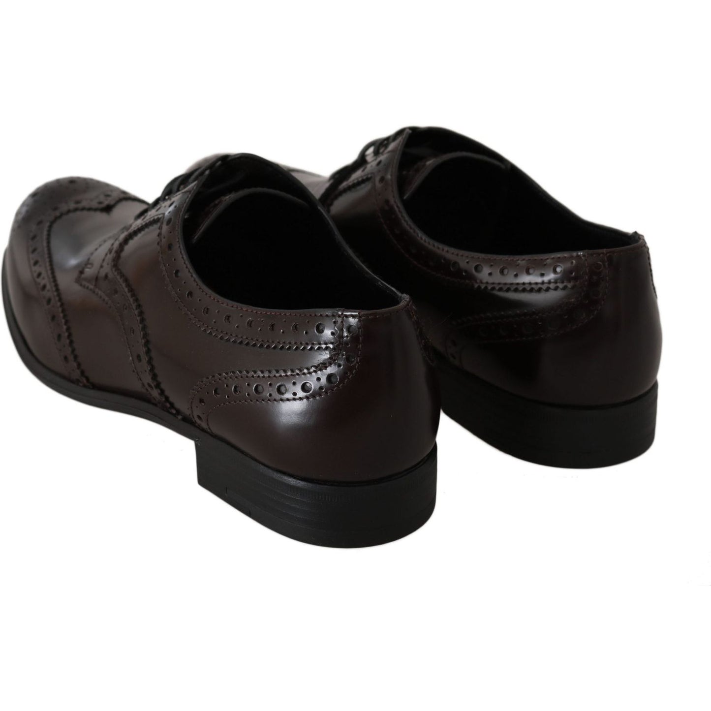 Dolce & Gabbana Elegant Brown Leather Oxford Flats Dolce & Gabbana