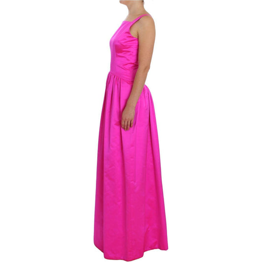 Dolce & Gabbana Elegant Silk Full Length Pink Sheath Dress Dolce & Gabbana