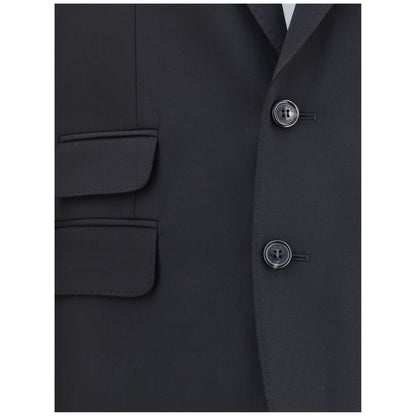 Dsquared² Black Fleece Wool Two-Piece Suit