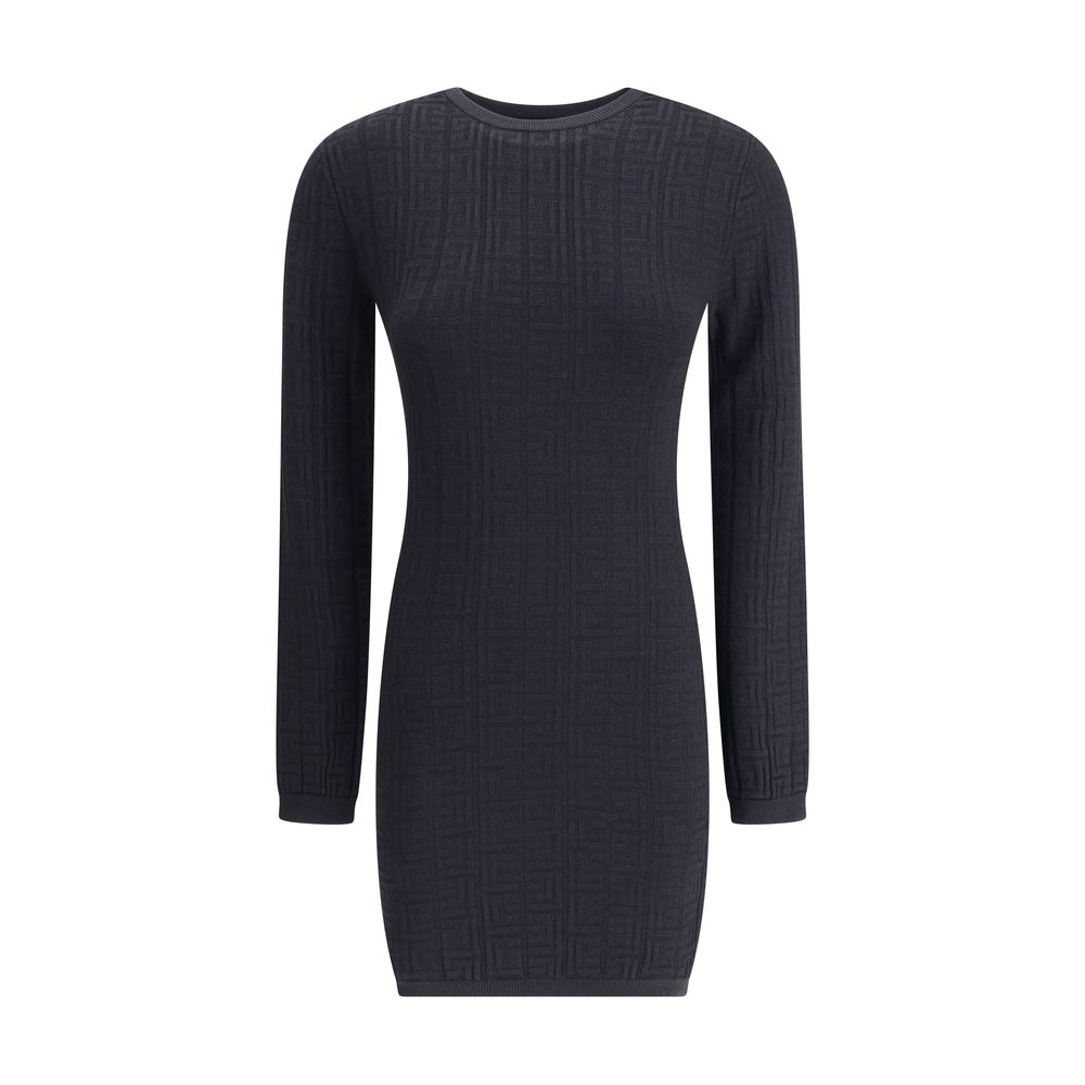 Balmain Black Viscose Casual Dress Balmain