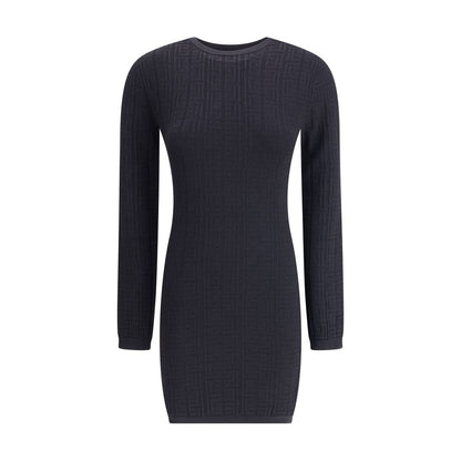 Balmain Black Viscose Casual Dress Balmain