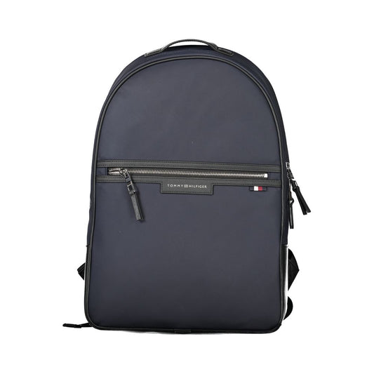 Tommy Hilfiger Blue Recycled Polyester Men Backpack