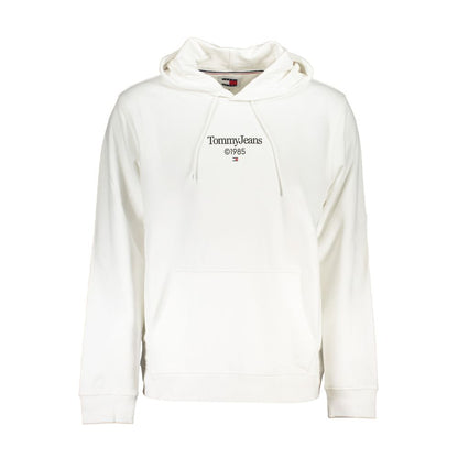 Tommy Hilfiger White Cotton Men's Sweatshirt with Hood