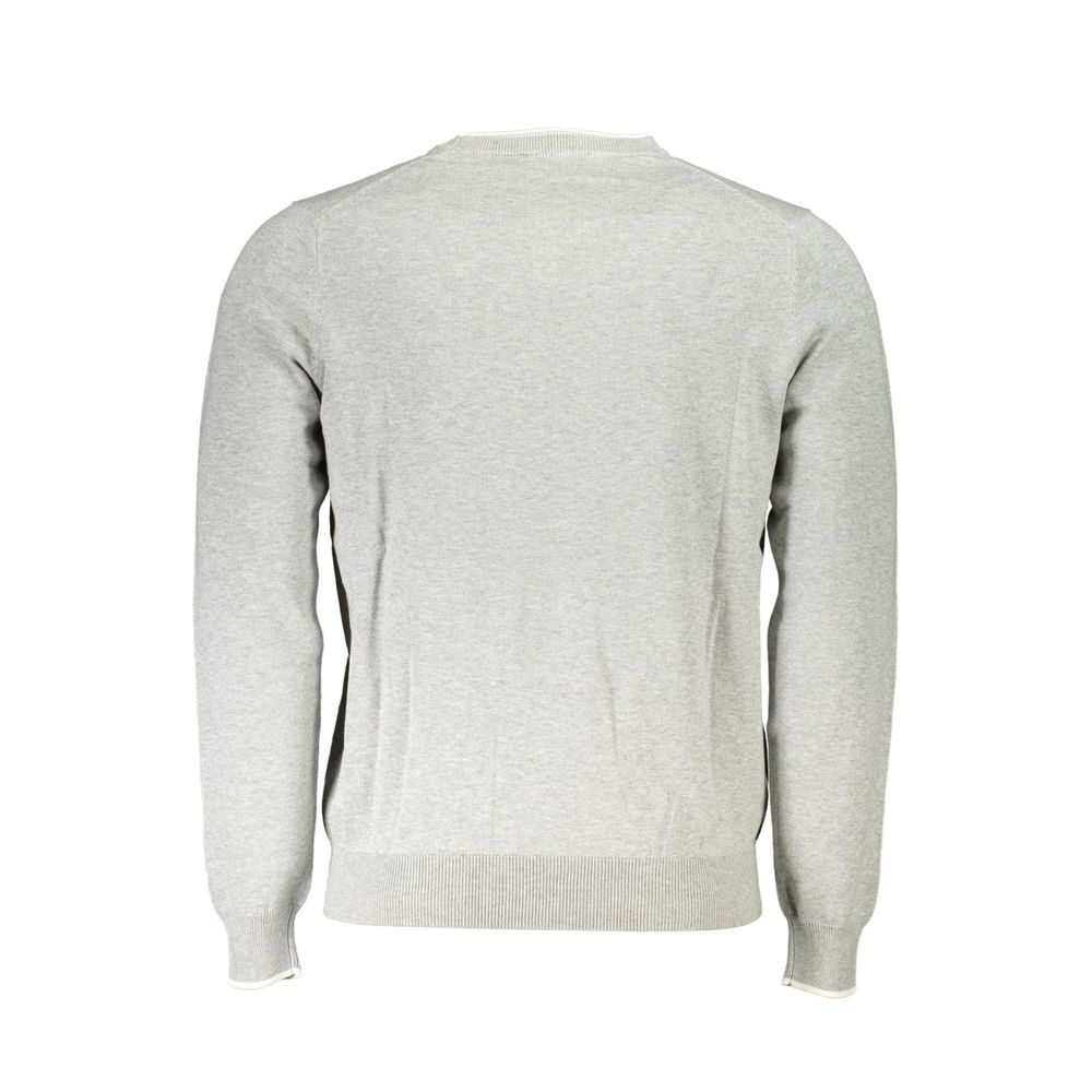 North Sails Grey Organic Cotton Men Sweater