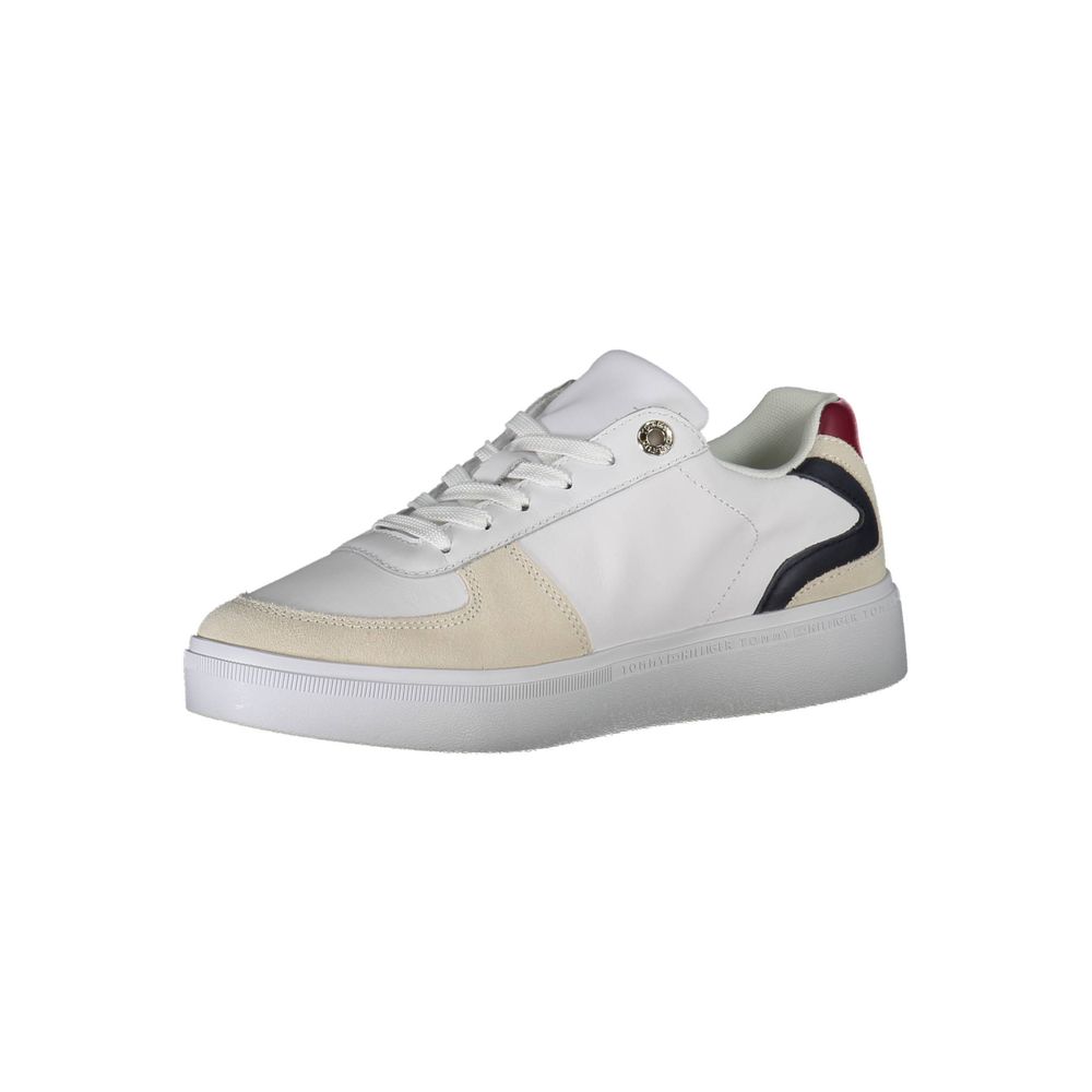 Tommy Hilfiger White Polyester Women Sneaker Tommy Hilfiger