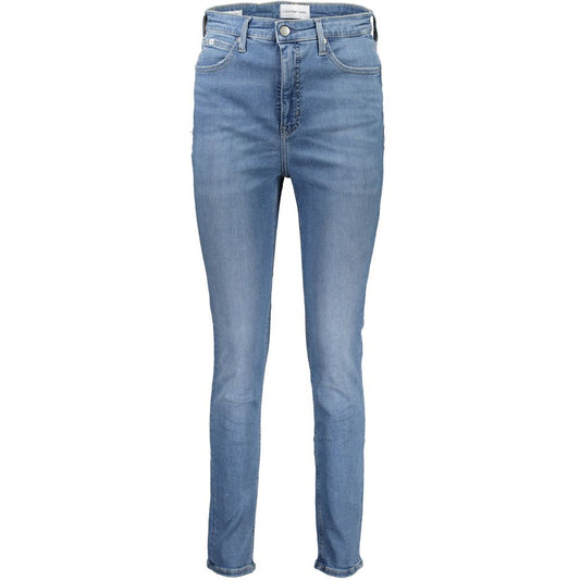 Calvin Klein Azzurro Cotton Women Jeans Calvin Klein