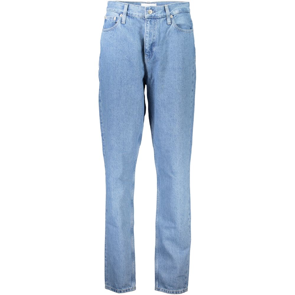 Calvin Klein Blue Cotton Mom Jeans Calvin Klein