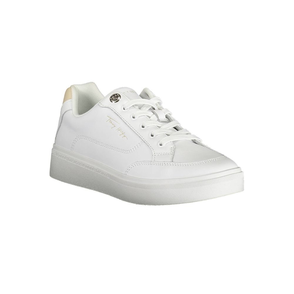 Tommy Hilfiger White Leather Women Sneaker Tommy Hilfiger