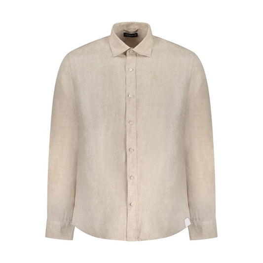 North Sails Beige Linen Men Shirt