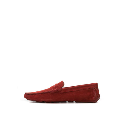 Bally Bordeaux Leather Moccassin Bally