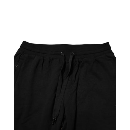 Dolce & Gabbana Black Cotton Logo Tape Men Jogger Pants