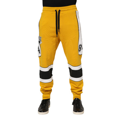 Dolce & Gabbana Yellow Cotton Drawstring Jogger Pants 1728,67345645728,Athletic Pants - Pants - Clothing,Clothing,Dolce & Gabbana,IT46 | S,Jeans & Pants - Men - Clothing,Material: 100% Cotton,Men,Men - Clothing,New with tags,Pants - Clothing,Yellow