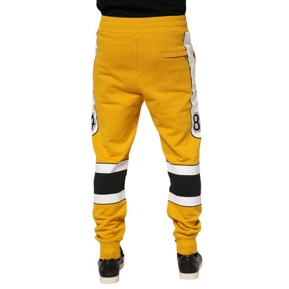 Dolce & Gabbana Yellow Cotton Drawstring Jogger Pants 1728,67345645728,Athletic Pants - Pants - Clothing,Clothing,Dolce & Gabbana,IT46 | S,Jeans & Pants - Men - Clothing,Material: 100% Cotton,Men,Men - Clothing,New with tags,Pants - Clothing,Yellow