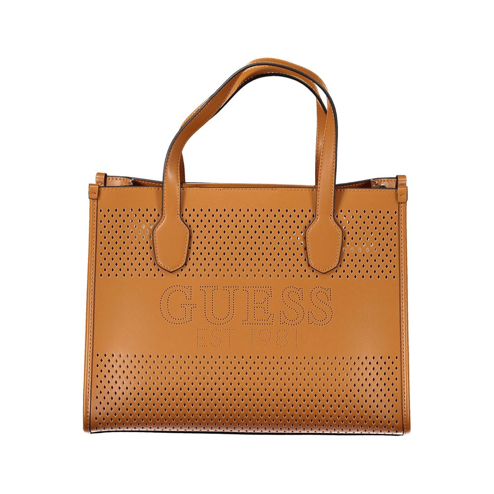 Guess Jeans Marrone Poliuretano Female Handbag Guess Jeans