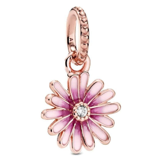 PANDORA CHARMS Mod. PINK DAISY FLOWER DESIGNER FASHION JEWELLERY PANDORA