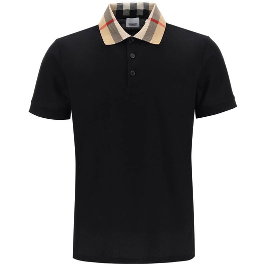 Burberry cody polo shirt with check collar Topwear Burberry