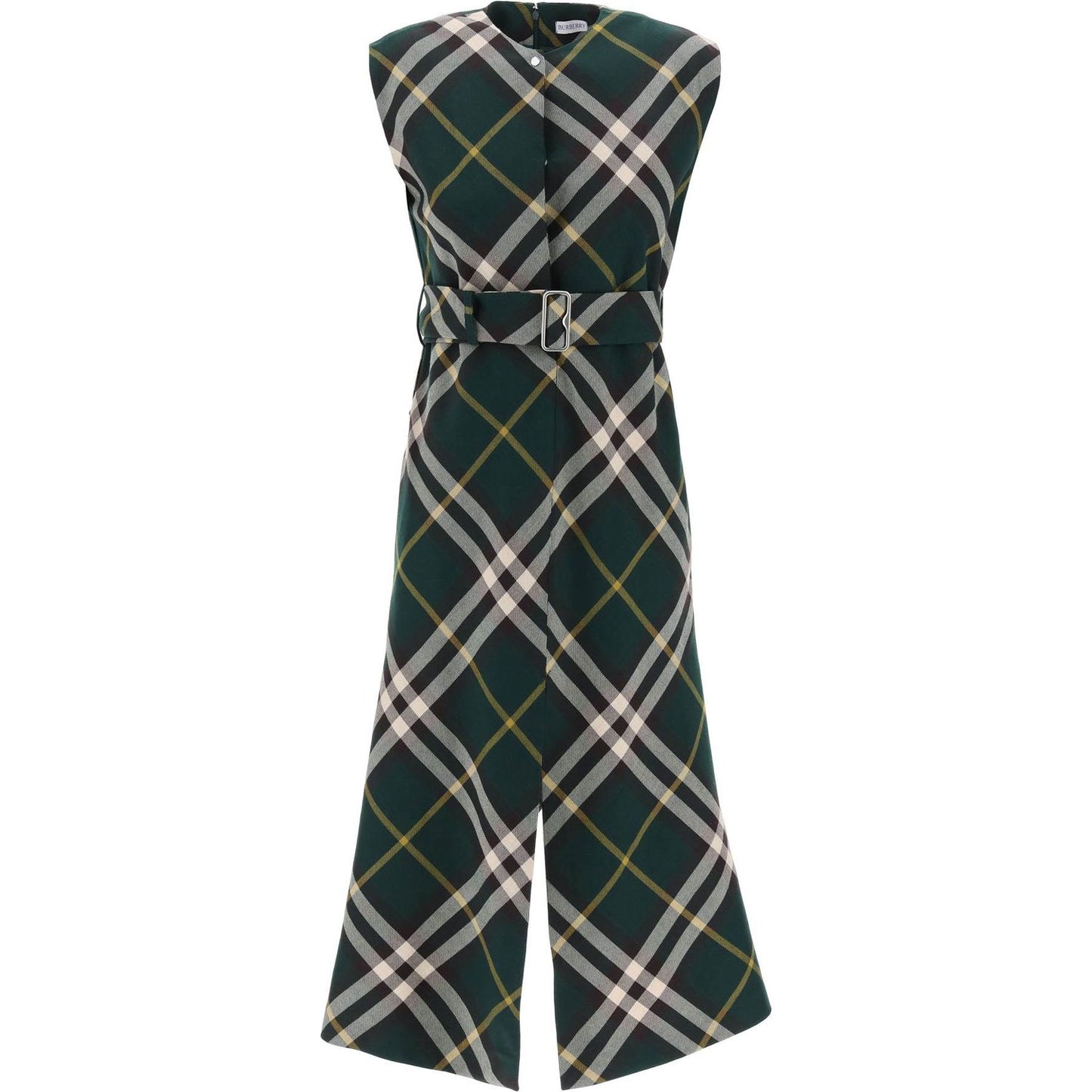 Burberry ered wool midi dress