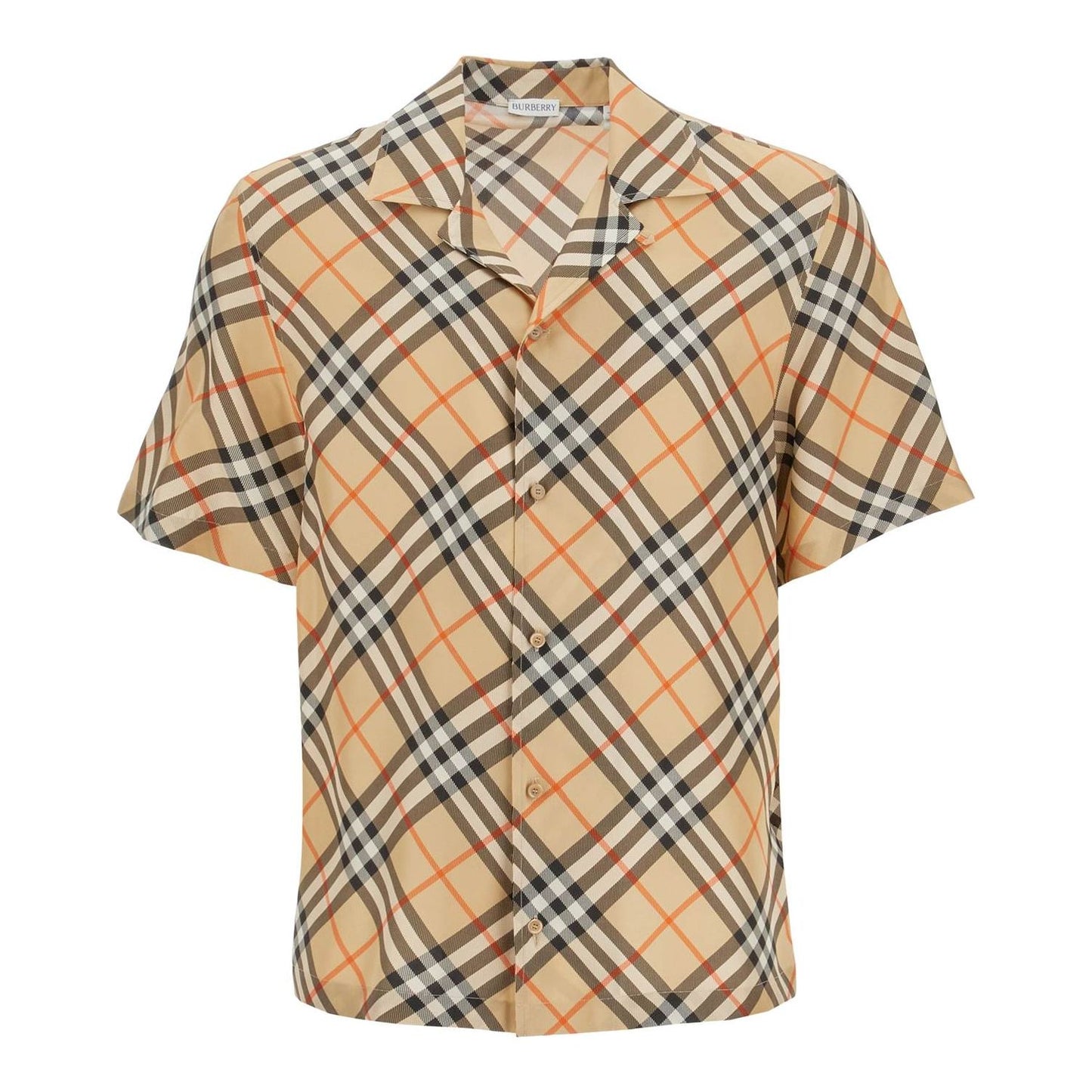 Burberry ered silk short-sleeved shirt Shirts Burberry