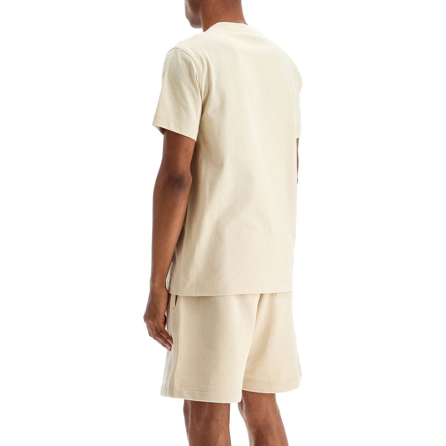 Burberry ered slim t-shirt with label and check Topwear Burberry