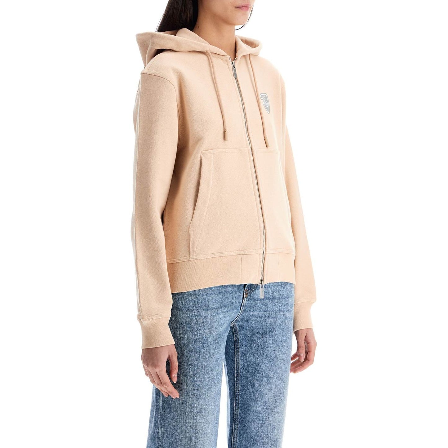 Burberry beige cotton hoodie with knight illustration