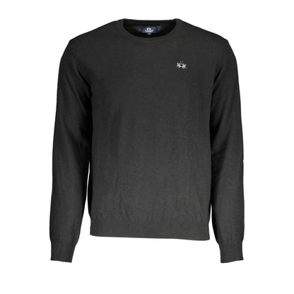 La Martina Black Wool Men's Sweater