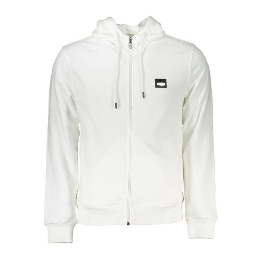 Cavalli Class White Cotton Sweatshirt Cavalli Class