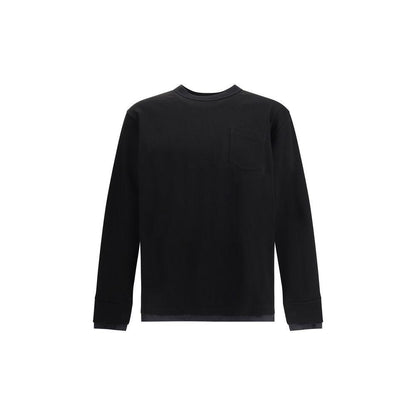 Sacai Black Cotton T-Shirt Sacai