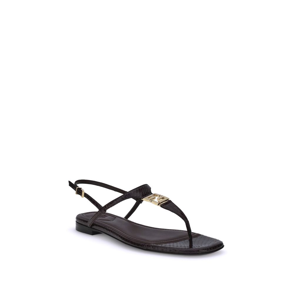 Fendi Multicolor Calf Leather Bos Taurus Sandals