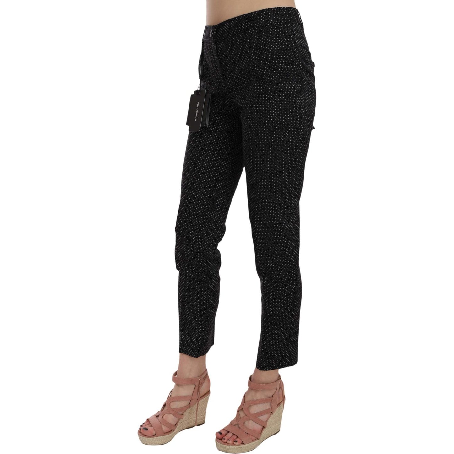 Dolce & Gabbana Elegant Black Virgin Wool Trousers Dolce & Gabbana