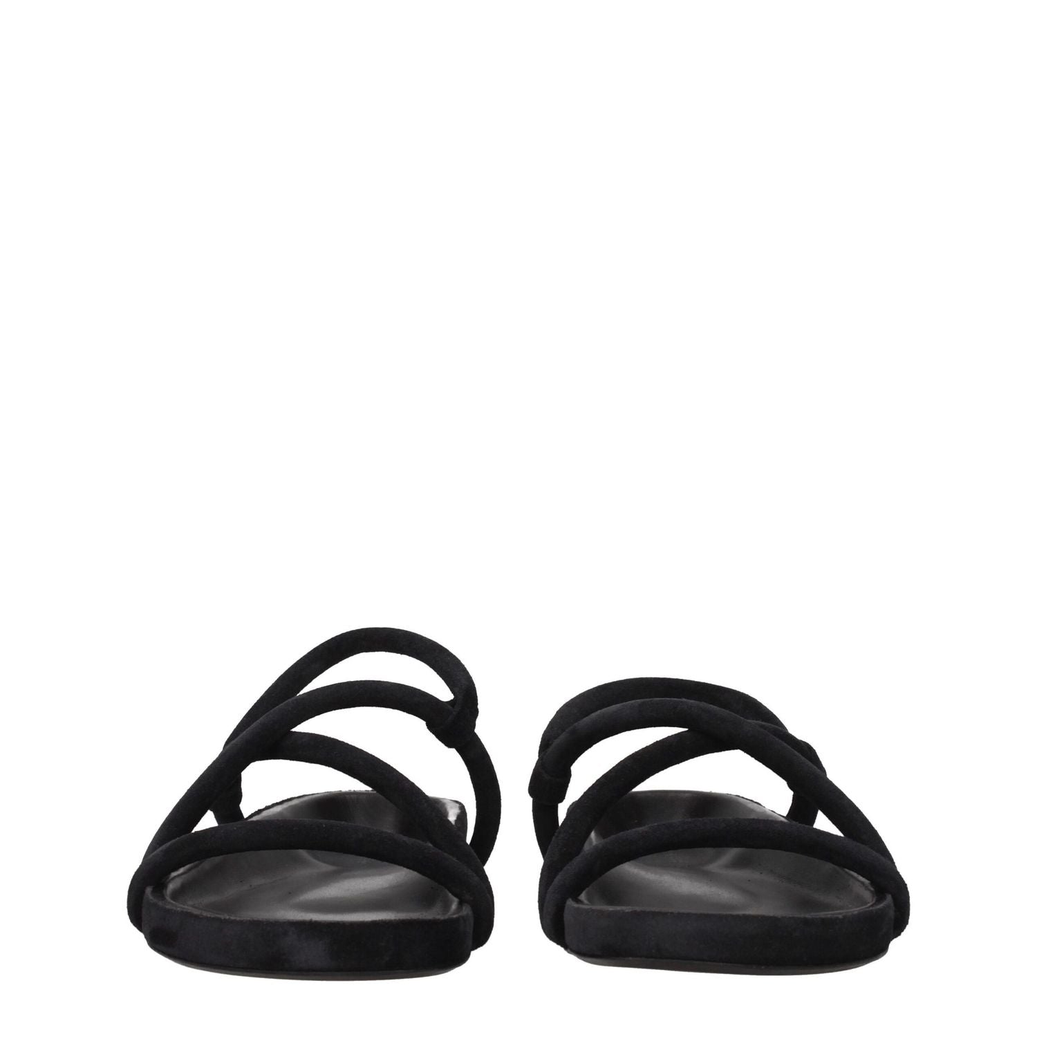 Isabel Marant Black Leather Flat Sandals